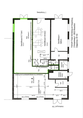 Gewerbefläche in zentraler Lage von Ihlowerfehn – diverse Nutzungsmöglichkeiten - Grundriss Gewerbe 03 (35092)