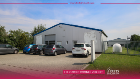 Gewerbehalle mit großer Freiflächen und Büroräumen – vielseitige Nutzungsmöglichkeiten! - Außenansicht (38534)