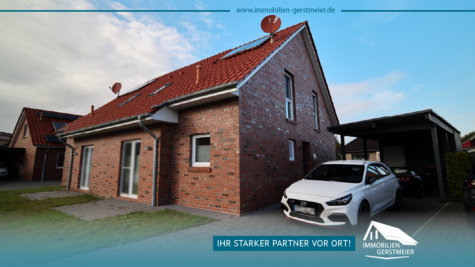 Attraktive Doppelhaushälfte in begehrter Lage von Wittmund - Straßenansicht (34805)