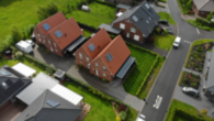 Vogelperspektive - Neuwertige Doppelhaushälfte in begehrtem Wohngebiet von Wiesmoor