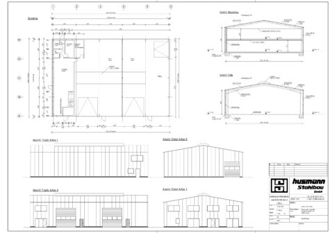 Individuelle teilbare Neubau-Büroflächen im Gewerbegebiet Aurich-Schirum zu vermieten! - Bauzeichnung final, Stahlbau Husmann, 10.06.2024 (30154)