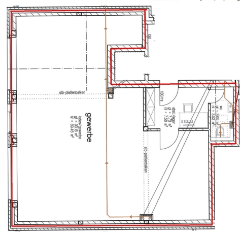 Top-Lage direkt im Ortskern: Moderne Gewerbefläche mit zahlreichen Nutzungsmöglichkeiten - Grundriss EG - GEW.1 (40135)