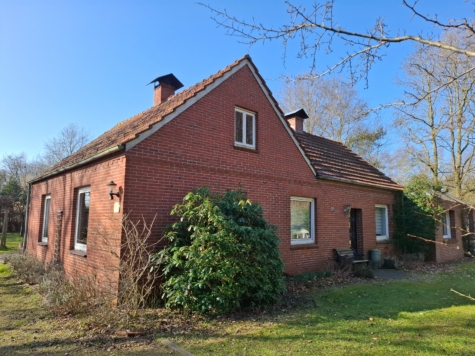 Naturliebhaber aufgepasst! Charmantes Einfamilienhaus in idyllischer Lage von Jheringsfehn - Vorderansicht (34594)