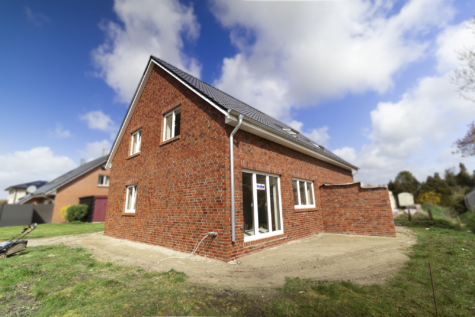 Neubau Doppelhaushälfte in ruhiger Sackgassenlage in Warsingsfehn - Gartenansicht (42786)